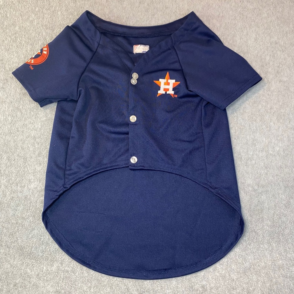 Pets‎ First Houston Astros Dog Size Large Jersey Navy Blue MLB Baseball EUC
